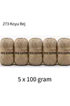 5'li Paket Eco Cotton 100gr-200m No:273 Koyu Bej