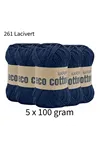 5'li Paket Eco Cotton 100gr-200m No:261 Lacivert