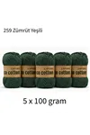 5'li Paket Eco Cotton 100gr-200m No:259 Zümrüt Yeşili