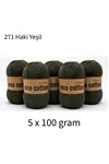 5'li Paket Eco Cotton 100gr-200m No:271 Haki Yeşil