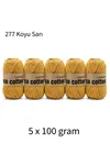 5'li Paket Eco Cotton 100gr-200m No:277 Koyu Sarı
