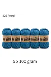 5'li Paket Eco Cotton 100gr-200m No:225 Petrol