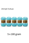 5'li Paket Eco Cotton 100gr-200m No:255 - Açık Turkuaz