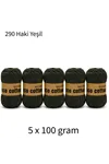 5'li Paket Eco Cotton 100gr-200m No:290 Haki Yeşil