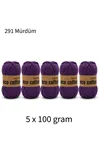5'li Paket Eco Cotton 100gr-200m No:291 Mürdüm