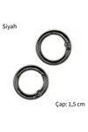 Metal Yaylı Çanta Halkası 1 çift 1,5 cm  - Siyah