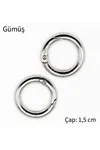 Metal Yaylı Çanta Halkası 1 çift 1,5 cm - Gümüş