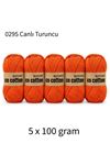 5'li Paket Eco Cotton 100gr-200m No:0295 Neon Turuncu
