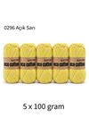 5'li Paket Eco Cotton 100gr-200m No:0296 Açık Sarı