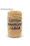 Cotton Makrome Alaca 03 Hardal / Beyaz