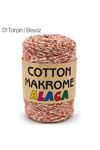 Cotton Makrome Alaca 01 Tarçın / Beyaz
