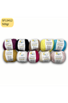 10'lu Paket Eco Cotton Baby - İnce Cotton İp - Tığ İşi - Punch İpi- 500 gram Mix SF13412