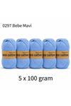5'li Paket Eco Cotton 100gr-200m No:0297 Bebe Mavi