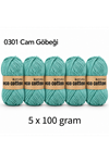 5'li Paket Eco Cotton 100gr-200m No:0301 Cam Göbeği
