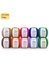 10'lu Paket Oxford Baby Cotton - İnce Cotton İp - Tığ İşi - Punch İpi- 500 gram Mix SF13456